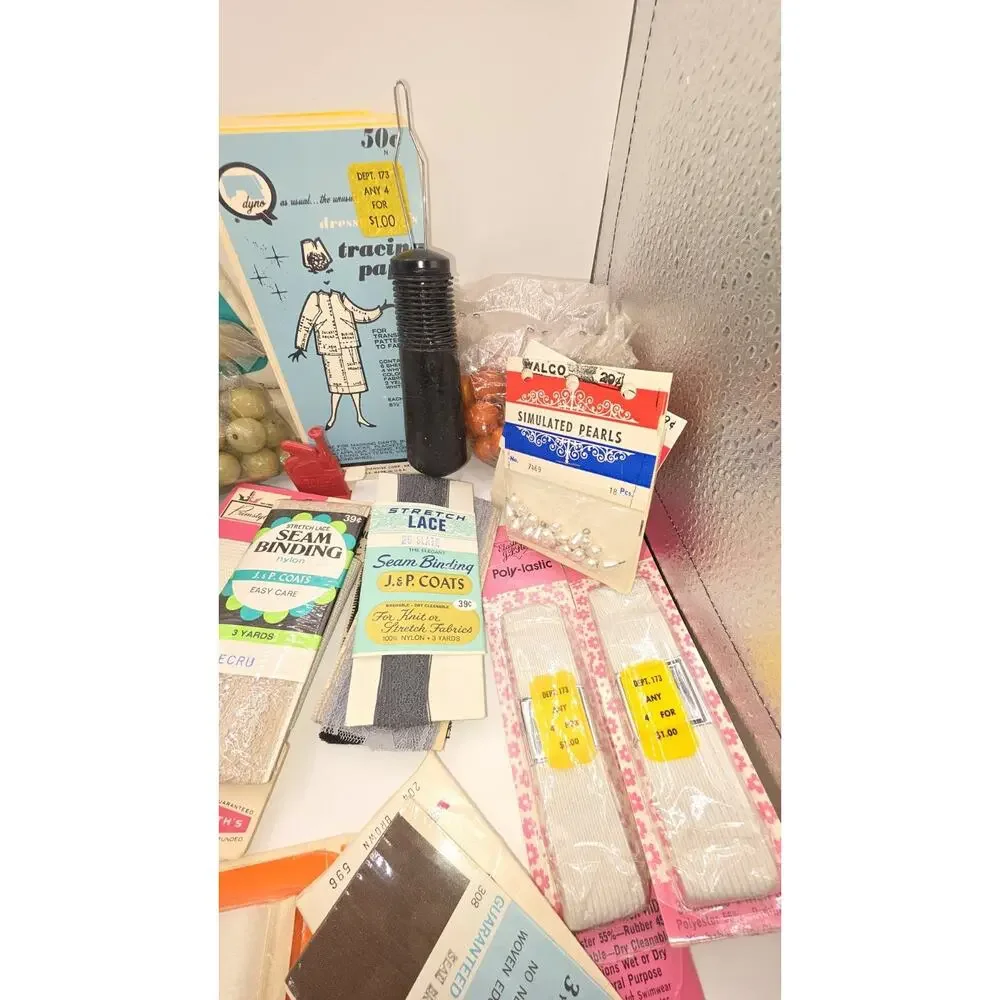 assorted vintage sewing